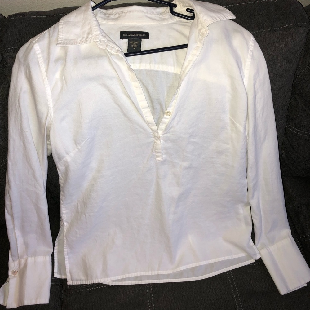 Banana Republic White Blouse, size medium